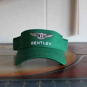 Visor Cap Hat Bentley Automotive green visor logo white gray black CLEAN NWOT EC